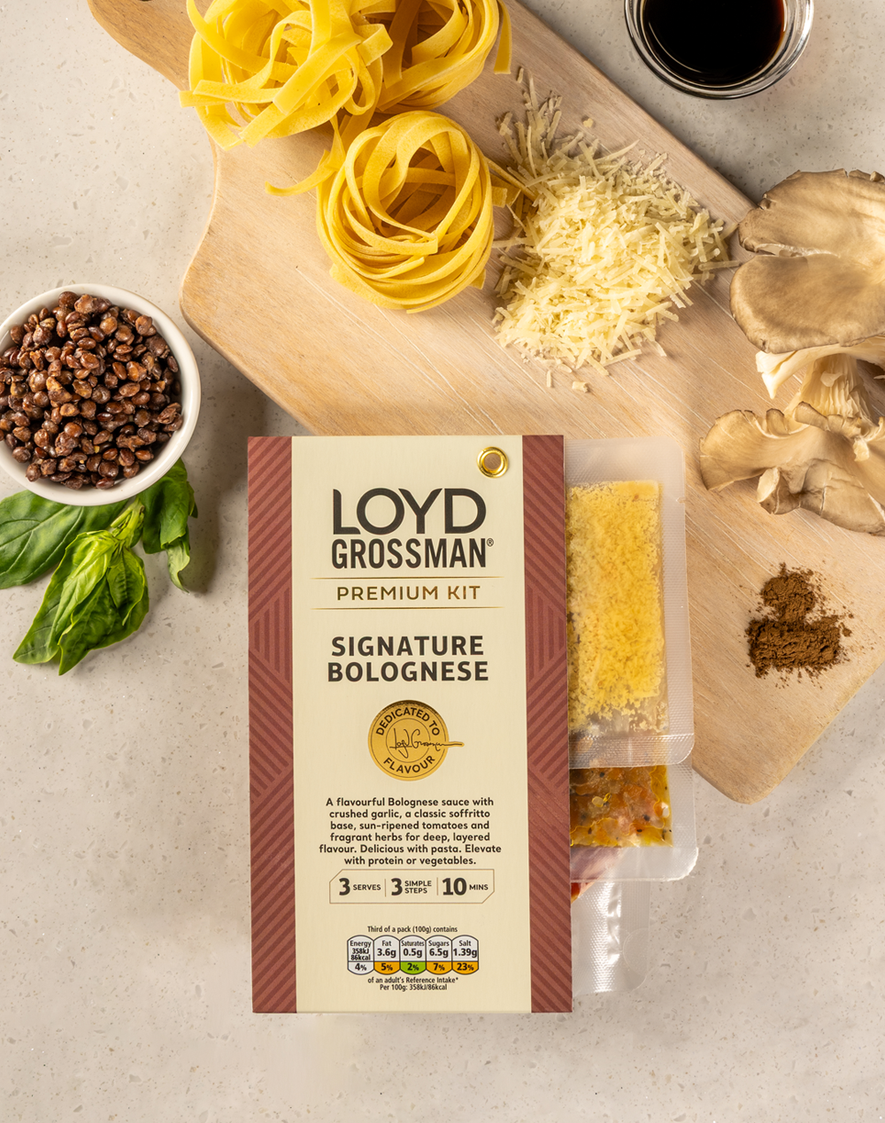 Bolognese ingredients
